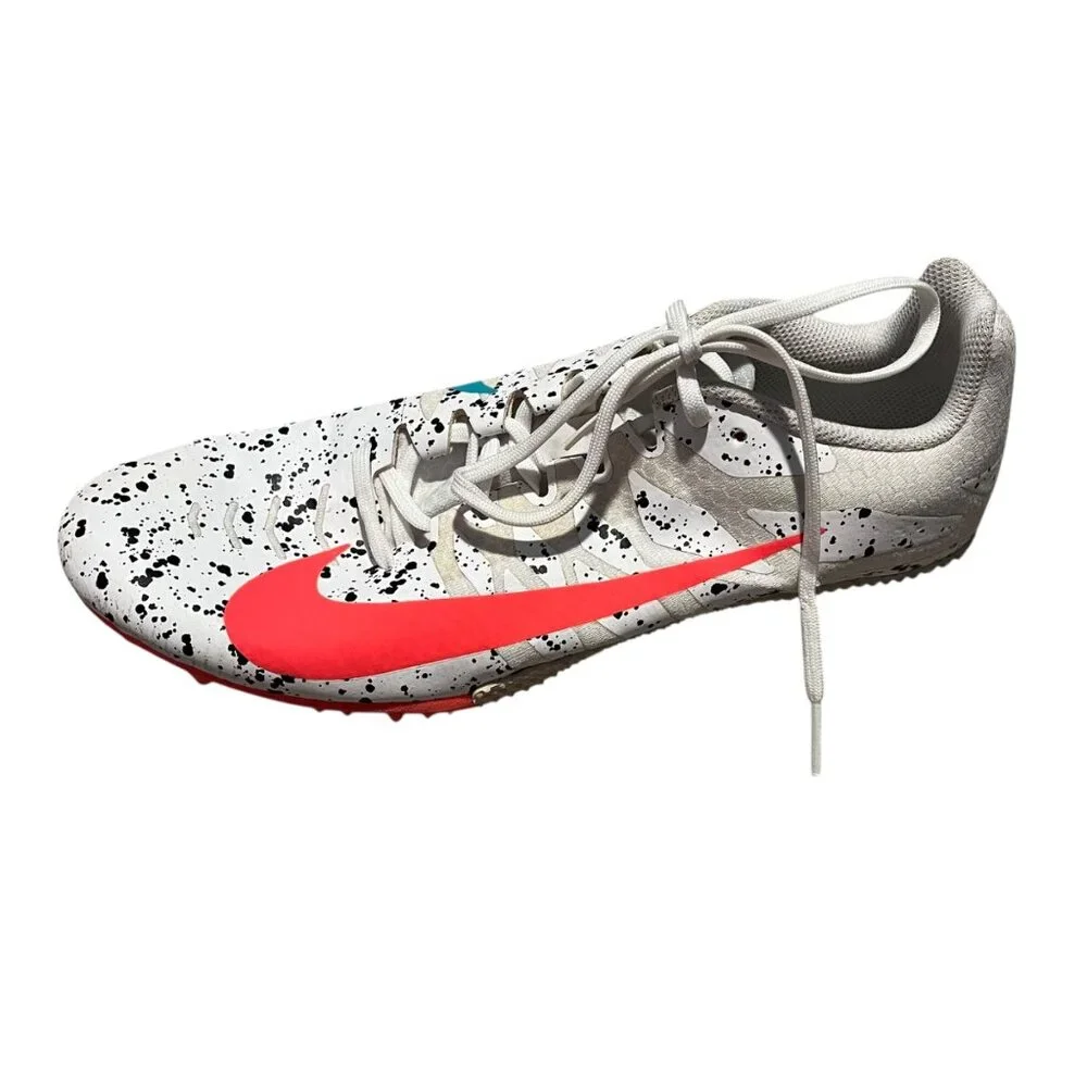 Nike Zoom Rival S 9 Paint‎ Splatter White Crimson Jade Men's Size 12 Track